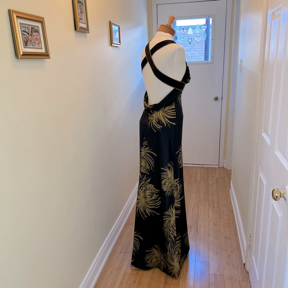 Black Satin Bebe Dress